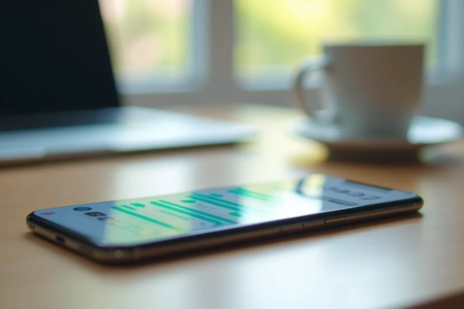 Smartphone screen split between messaging apps and social networks